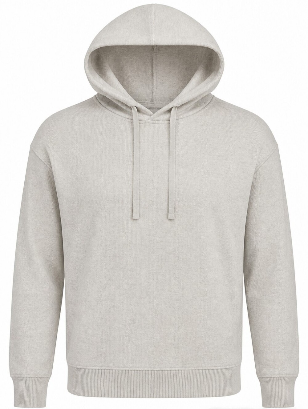 LUXURY Cashmere Blend Hoodie Womens Size Medium Sweater Lt.Gray Long Sleeves